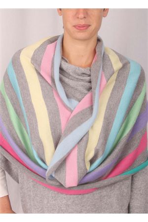 Collo sciarpa in lana con dettagli multicolore Art Tricot | 2016141GRIGIO